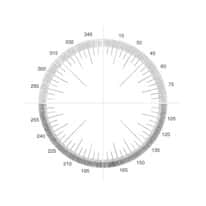 Klarmann Rulings KR-848-19MM Reticle, Comparator Pattern, 360° total, 19 mm dia Klarmann Rulings KR-848-19MM Reticle, Comparator Pattern, 360° total, 19 mm dia