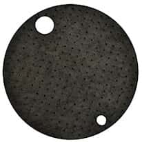 NPS Sustayn by Spilfyter Recycled Universal Black Heavyweight Drum Top, 22" diameter, 25/Case NPS Sustayn by Spilfyter Recycled Universal Black Heavyweight Drum Top, 22" diameter, 25/Case