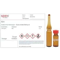 Spex S-3251 RDX Organic Standard, 1,000 µg/mL in Acetonitrile:Methanol; 1 mL Spex S-3251 RDX Organic Standard, 1,000 µg/mL in Acetonitrile:Methanol; 1 mL