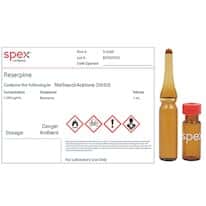 Spex S-3249 Reserpine, 1,000 µg/mL in Methanol:Acetone (50:50); 1 mL Spex S-3249 Reserpine, 1,000 µg/mL in Methanol:Acetone (50:50); 1 mL