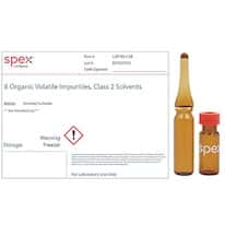 Spex USP-RS-C2B 8 Organic Volatile Impurities, Class 2, USP <467>, n-Hexane; 1 mL Spex USP-RS-C2B 8 Organic Volatile Impurities, Class 2, USP <467>, n-Hexane; 1 mL