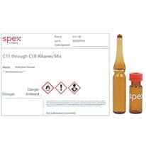Spex C11-18 C11 through C18 Alkanes Mix, 1,000 µg/mL; 1 mL Spex C11-18 C11 through C18 Alkanes Mix, 1,000 µg/mL; 1 mL