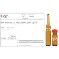 Spex ECS-A-031 Add-Ons Mix for Method 625&8270 (12 Components), 2,000 µg/mL, 1.8 mL; 1/EA Spex ECS-A-031 Add-Ons Mix for Method 625&8270 (12 Components), 2,000 µg/mL, 1.8 mL; 1/EA