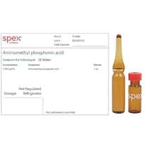 Spex S-4006-PK Aminomethyl Phosphonic Acid, 1,000 µg/mL in DI Water; 1 mL; 4/pk Spex S-4006-PK Aminomethyl Phosphonic Acid, 1,000 µg/mL in DI Water; 1 mL; 4/pk
