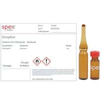 Spex S-3425-PK Stirophos (Tetrachlorvinphos), 1,000 µg/mL in Acetone; 1 mL; 4/pk Spex S-3425-PK Stirophos (Tetrachlorvinphos), 1,000 µg/mL in Acetone; 1 mL; 4/pk