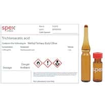 Spex S-3575-PK Trichloroacetic Acid Organic Standard, 1,000 µg/mL; 1 mL; 4/pk Spex S-3575-PK Trichloroacetic Acid Organic Standard, 1,000 µg/mL; 1 mL; 4/pk