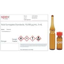 Spex CLPS-SAH5-PK Acid Surrogates Standard, 10,000 µg/mL in Methanol; 5 mL; 4/Pk Spex CLPS-SAH5-PK Acid Surrogates Standard, 10,000 µg/mL in Methanol; 5 mL; 4/Pk