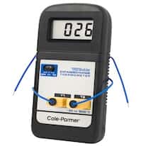 Traceable Dual-Input Expanded Range Type K Thermocouple Thermometer; Celsius Traceable Dual-Input Expanded Range Type K Thermocouple Thermometer; Celsius