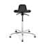 Bevco 3555 Sit-stand Stool, 22"-32" Height, Polyurethane Seat, Polished Aluminum Base Bevco 3555 Sit-stand Stool, 22"-32" Height, Polyurethane Seat, Polished Aluminum Base