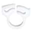 Cole-Parmer Hose Clamps, Acetal Copolymer, 0.28 - 0.30" ID, White 100/Pk Cole-Parmer Hose Clamps, Acetal Copolymer, 0.28 - 0.30" ID, White 100/Pk