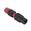 Idex Threaded Luer Adapter, Red/Black PEEK, 0.040" Bore, Male Luer Lock x Female 1/4-28 Flat Bottom; 1/EA Idex Threaded Luer Adapter, Red/Black PEEK, 0.040" Bore, Male Luer Lock x Female 1/4-28 Flat Bottom; 1/EA