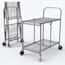 Luxor Collapsible Wire Utility Cart, Two Shelves Luxor Collapsible Wire Utility Cart, Two Shelves