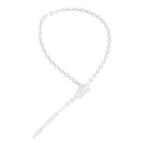 Cole-Parmer® Beaded-Design Cable Zip Ties, White Polypropylene Cole-Parmer® Beaded-Design Cable Zip Ties, White Polypropylene