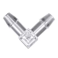 Cole-Parmer® Hose Barb Fittings, 90° Elbow, Natural Polycarbonate Cole-Parmer® Hose Barb Fittings, 90° Elbow, Natural Polycarbonate