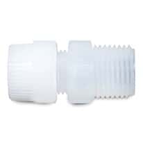Saint-Gobain PharmaFluor ® Compression to NPT(M) Threaded Fitting, Straight Adapter PFA Saint-Gobain PharmaFluor ® Compression to NPT(M) Threaded Fitting, Straight Adapter PFA