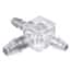 Cole-Parmer® Hose Barb Fittings, Enlarging Tee, Natural Polycarbonate Cole-Parmer® Hose Barb Fittings, Enlarging Tee, Natural Polycarbonate