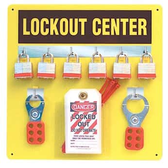Accuform KST404 Lockout Center Board Kit, 6-Padlock Kit