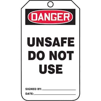 Accuform Safety Tags, NOTICE TEMPORARY POWER CONNECTED DO NOT DISCONNECT, 5.75in X 3.25in, PF - View #6