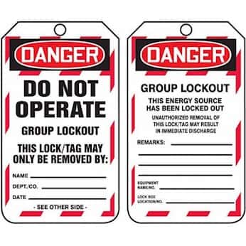 Accuform MDT169PTP Tag, Danger Do Not Energize, Job, 5 7/8