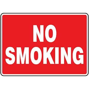 Red on White Accuform MSMK545VS Adhesive Vinyl Safety Sign 10 Length x 14 Width x 0.004 Thickness LegendNO Smoking Red on White Accuform MSMK545VS Adhesive Vinyl Safety Sign 10 Length x 14 Width x 0.004 Thickness LegendNO Smoking