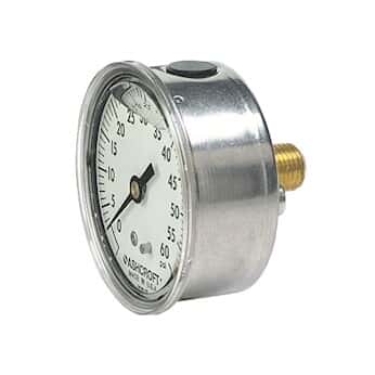 0 to 160 psi Ashcroft 30,052.5 Commercial Gauge with Bottom Connection 2-1/2 Dial 2-1/2 Dial Cole-Parmer 63-W-1008-A-L-02L-160# 0 to 160 psi Ashcroft 30,052.5 Commercial Gauge with Bottom Connection 2-1/2 Dial 2-1/2 Dial Cole-Parmer 63-W-1008-A-L-02L-160#