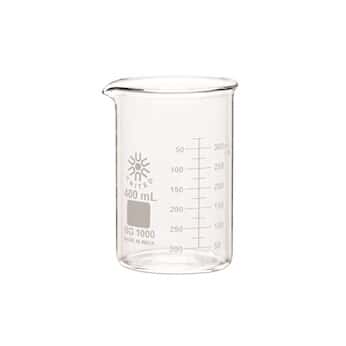 Borosil Bg1000 400 Beaker Glass Low Form 400 Ml 12 Pk From Masterflex
