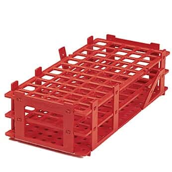 Red Test Tube Rack BRAND 4340032 Test Tube Rack, Polypropylene, Red, 32 Tubes up to 25 mm ...