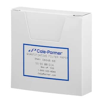 Cole-Parmer Grade 55 Hardened-Ashless Filter Paper 12.5 cm Diameter; 100/PK Cole-Parmer Grade 55 Hardened-Ashless Filter Paper 12.5 cm Diameter; 100/PK