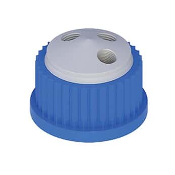 Cole-Parmer VapLock™ Solvent Delivery Cap, three 1/4