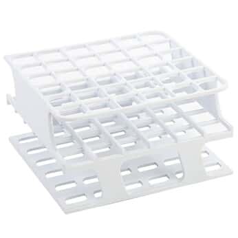 Cole Pole Rack Cole-Parmer Durable Tube Rack, Half Size, POM, 13mm, 36-Place, White; 8 ...