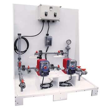 Cole-Parmer pH/ORP Chemical Feed System, Two Pumps, 2.0 GPH, 105 psi, No Controller; 115 VAC