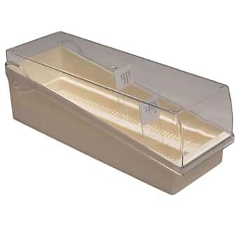 Cole-Parmer Microscope Slide Storage Rack with Lid, ABS Plastic, Holds ...