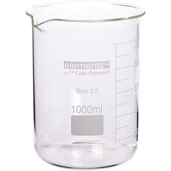 Cole Parmer Elements Low Form Beaker Glass 1500 Ml 2 Pk From Cole Parmer United Kingdom