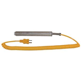 Digi-Sense Type K Thermocouple Coiled Extension Cable - 5 Ft, Male To Female Mini Connector