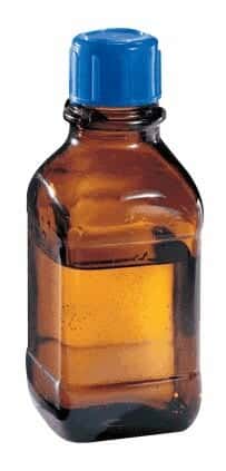 DWK Life Sciences (Wheaton) 844027 Amber Glass Safety Bottle, PVC-coated, 500 mL, GL32, 33 mm cap