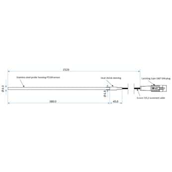 Electrothermal AZ9046 Digital Controller Temperature Probe, Extra-Long