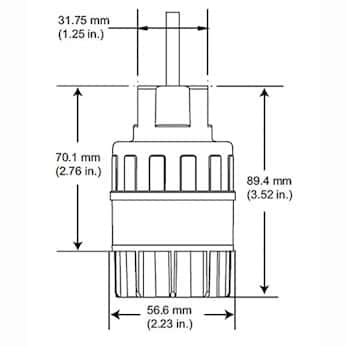 GF Signet 3-2760-2 DryLoc Preamp with ISO threads, 15-ft cable