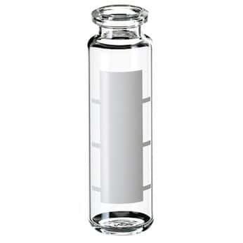 Kinesis Headspace Vial Glass Mm Crimp Neck Round Bottom With Label And Filling Lines Ml 1000 Pk From Masterflex