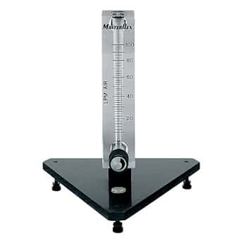 Masterflex Variable-Area Flowmeter with Valve, Acrylic Housing and Brass Fittings, 50 mm Scale, 5 LPM Air