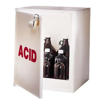 SciMatCo SC5010 HDPE Benchtop Acid Storage Cabinet, six 2.5 L bottle ...