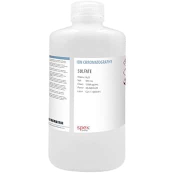 Spex Certiprep As So49 2x Sulfate So4 2 Single Element Ion Anion Standard 1 000 µg Ml 1 000 Ppm In H2o 500 Ml From Masterflex