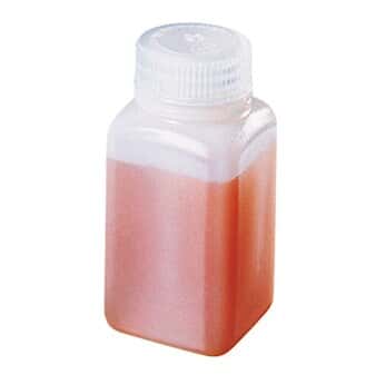 Thermo Scientific Nalgene 2114-0032 Square HDPE Wide-Mouth Bottle, 1 L, 6/pk