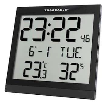 Traceable Radio-Controlled Digital Wall Clock with Calibration from Masterflex