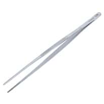 Stainless Steel Tweezers, Straight Tips, Serrated, 254mm