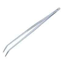Stainless Steel Tweezers, Bent Tips, Serrated, 305mm