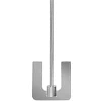 U-shaped mixing paddle; 4" x 4" blade, 36"L shaft, stainless steel