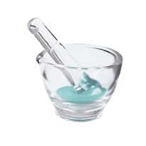 Mortar & Pestle Set, Glass, 114 mL, 93 mm OD; 1/St