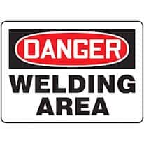 Accuform MWLD009VP Safety Sign, Danger - Welding Area, 7" X 10", Plastic