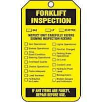 Accuform TRS305CTP Tag, Forklift Inspection, 5 7/8" X 3 1/8", PF-Cardstock