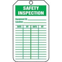 Accuform TRS315CTP Tag, Safety Inspection, 5 7/8" X 3 1/8", PF-Cardstock